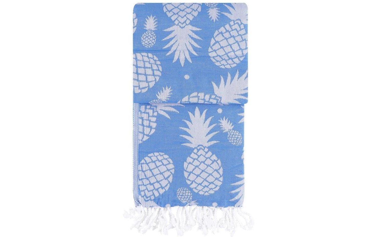 Foutastic Strandtuch Ananas blau 100x180 cm