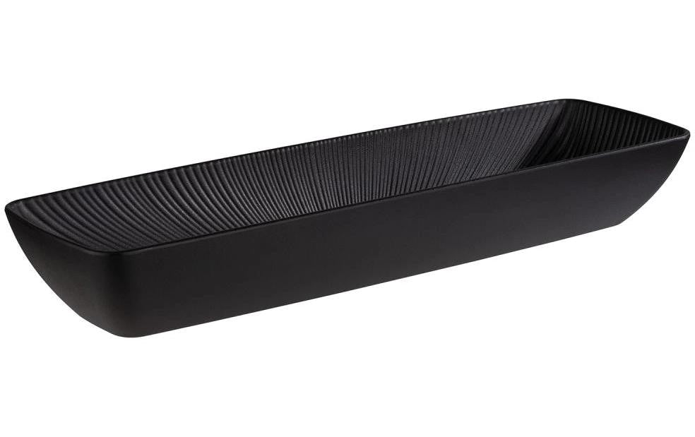 APS Schale Rechteckig Nero GN 2/4 53,0 x 16,2 cm, Schwarz