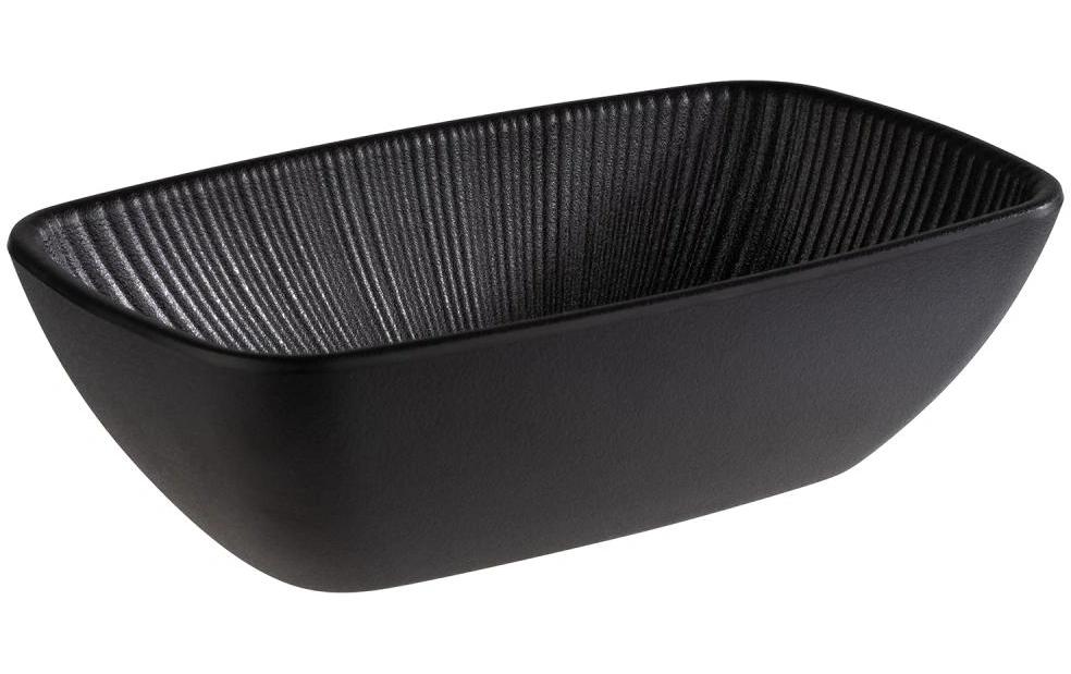 APS Schale Rechteckig Nero GN 1/9 17,6 x 10,8 cm, Schwarz