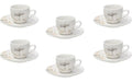 Tognana Espressotassen-Set Poesia 6 Stück, 80 ml, Weiss