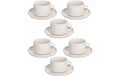 Tognana Kaffeetassen-Set Edge 6 Stück, 220 ml, Weiss