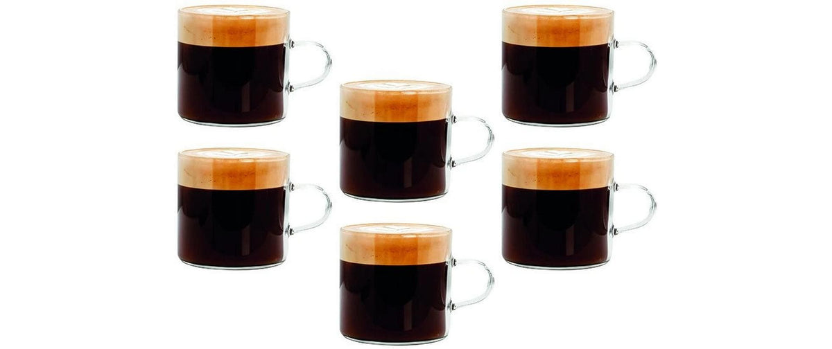 Tognana Kaffeetassen-Set LYRA 6 Stück, 130 ml, Transparent