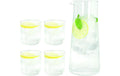 Tognana Karaffe-Set Lyra 5-teilig 4 Gläser 330 ml, 1 Karaffe 1.5 Liter