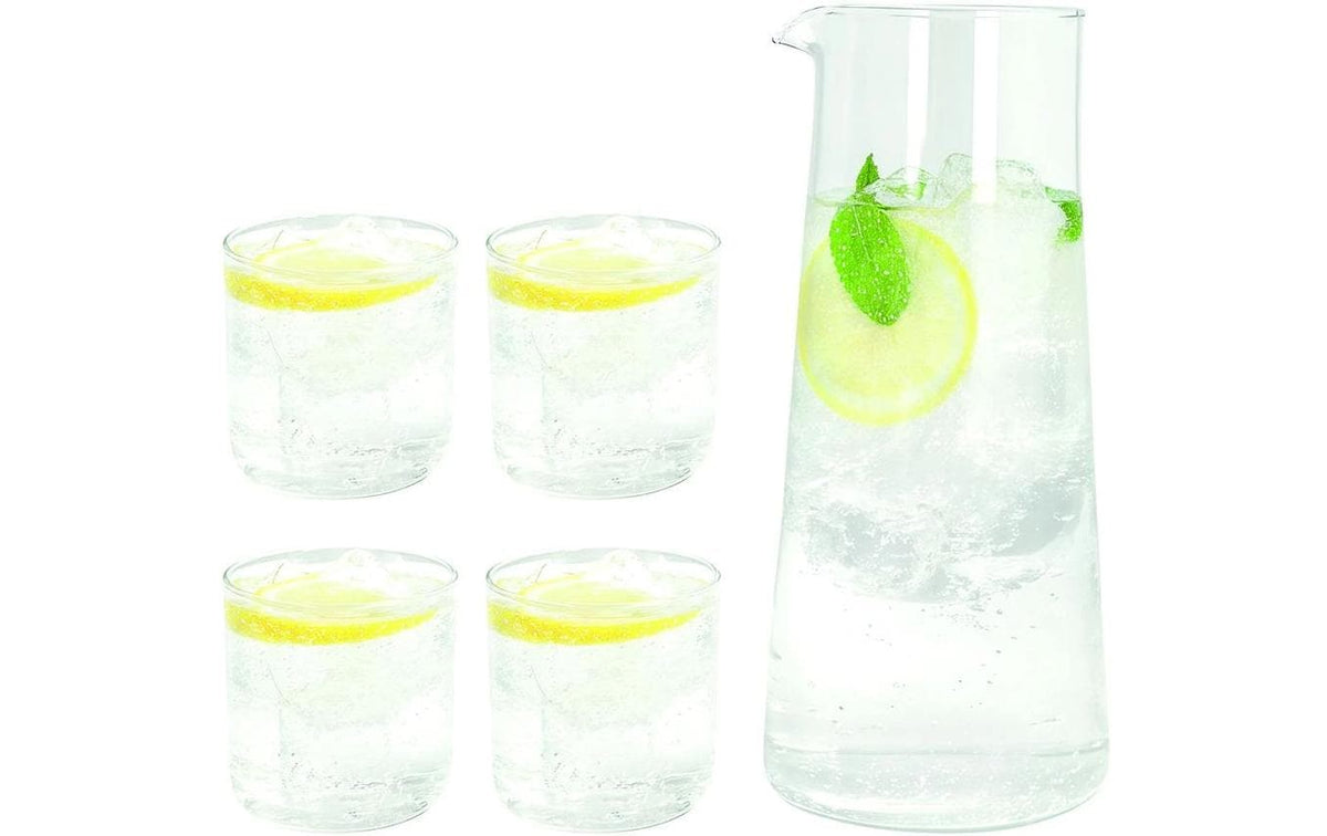 Tognana Karaffe-Set Lyra 5-teilig 4 Gläser 330 ml, 1 Karaffe 1.5 Liter