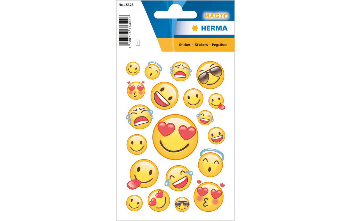 HERMA Happy Smile Kunststoff, Mehrfarbig, Transpuffy