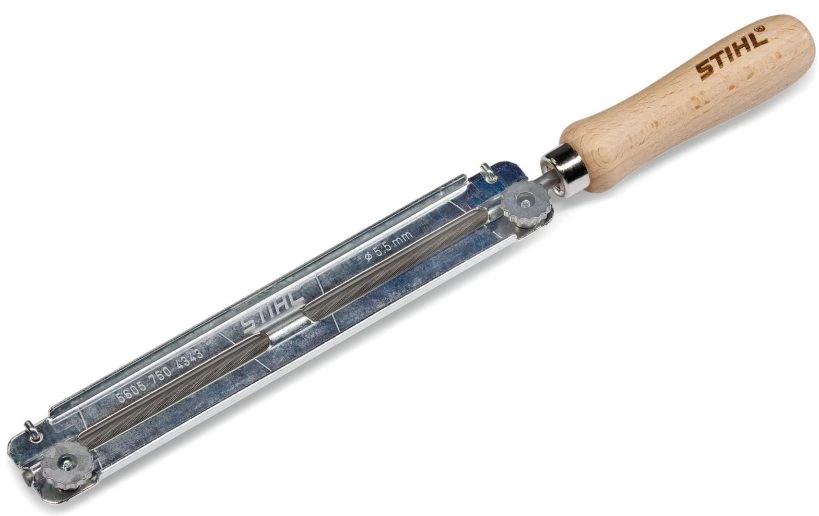 Feilenhalter mit Rundfeile (für Sägeketten)