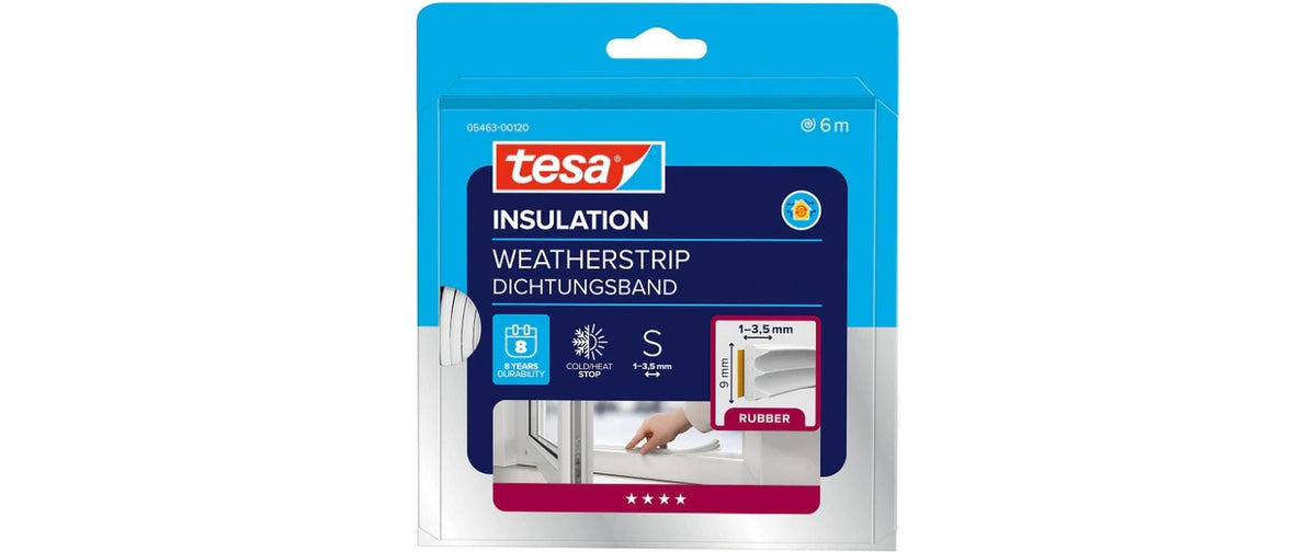 tesa Dichtungsband Türdichtung E-Profil Für Spalten 1-3,5mm