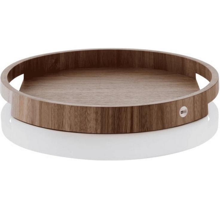 AdHoc Serviertablett Aura Akazie/Walnussholz, D 40 cm, H 4,3  cm