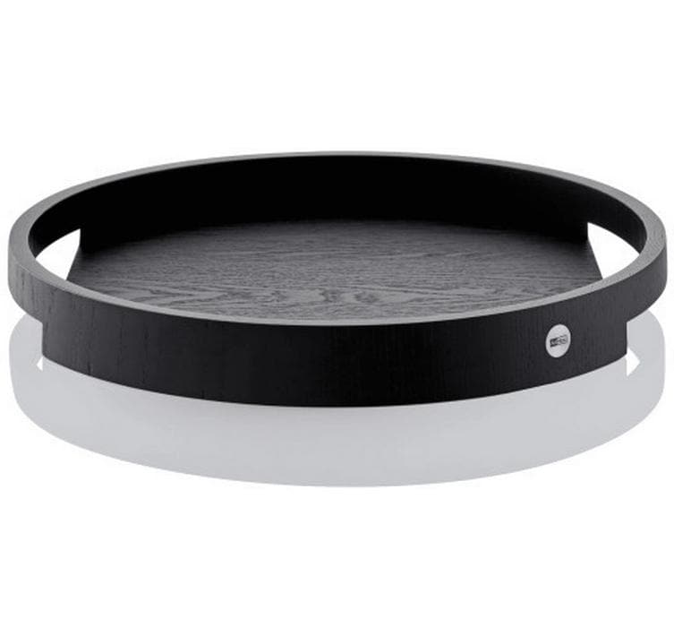 AdHoc Serviertablett Aura Eschenholz schwarz, D 40 cm, H 4,3  cm