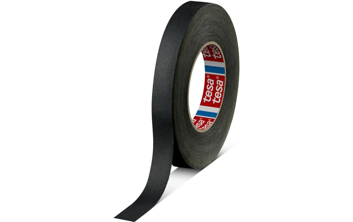 tesa Klebeband Tuchband Basis 50m x 19mm, Schwarz