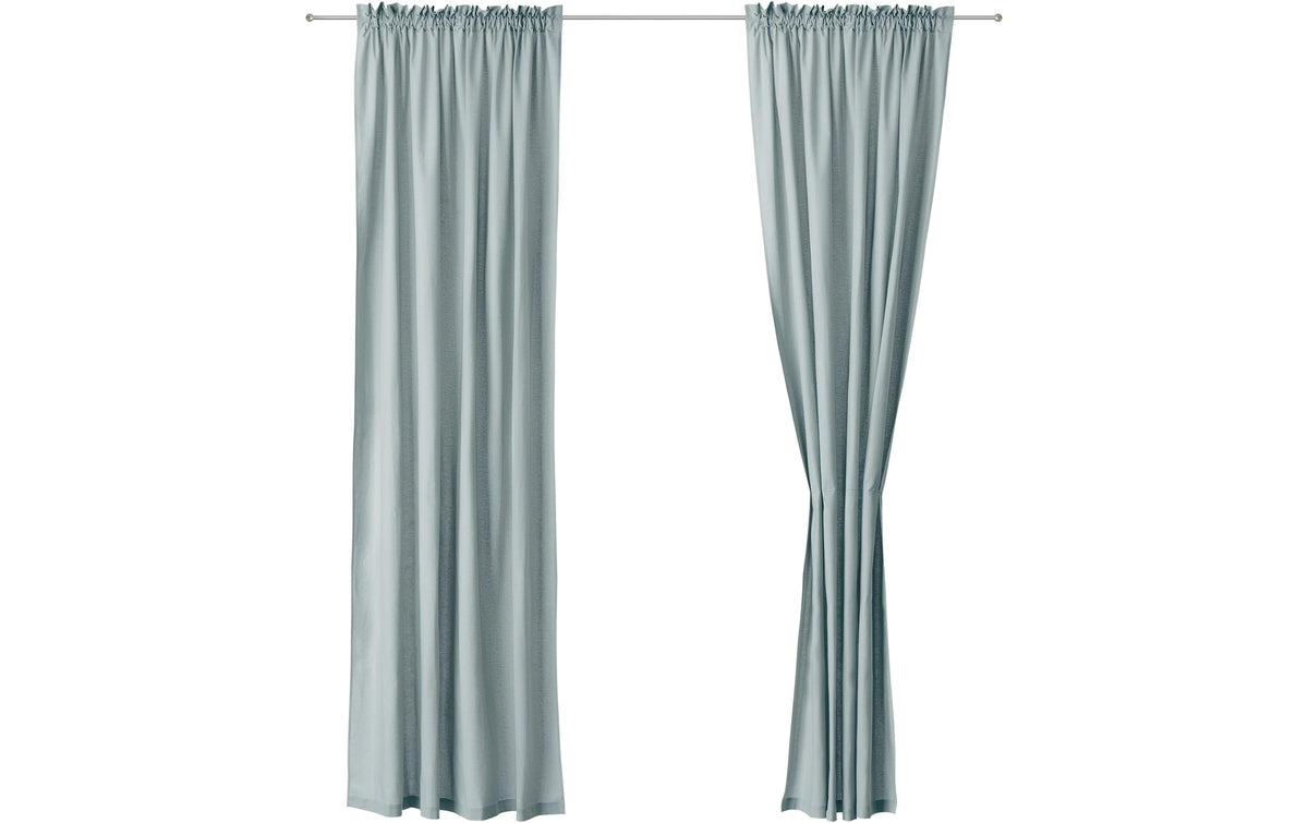 URBANARA Vorhang 2er-Set Solana Helles Grüngrau 140x320cm
