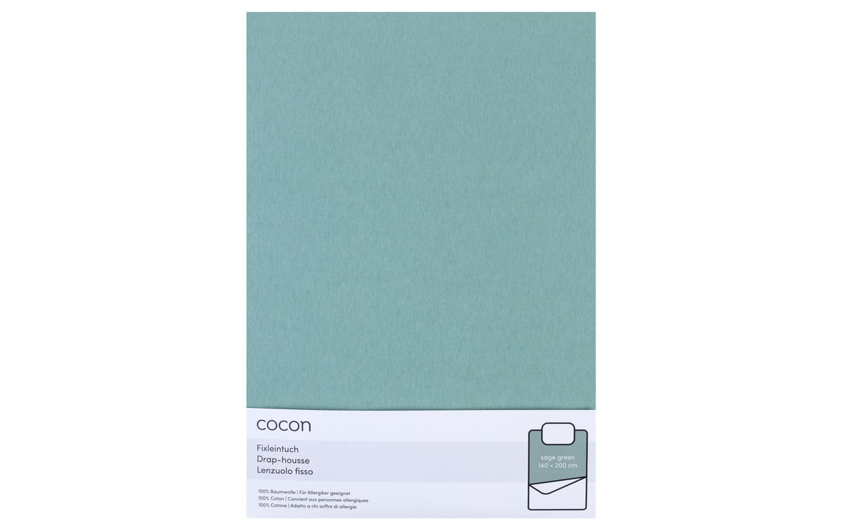 COCON Fixleintuch Salbei 140/160x200 cm
