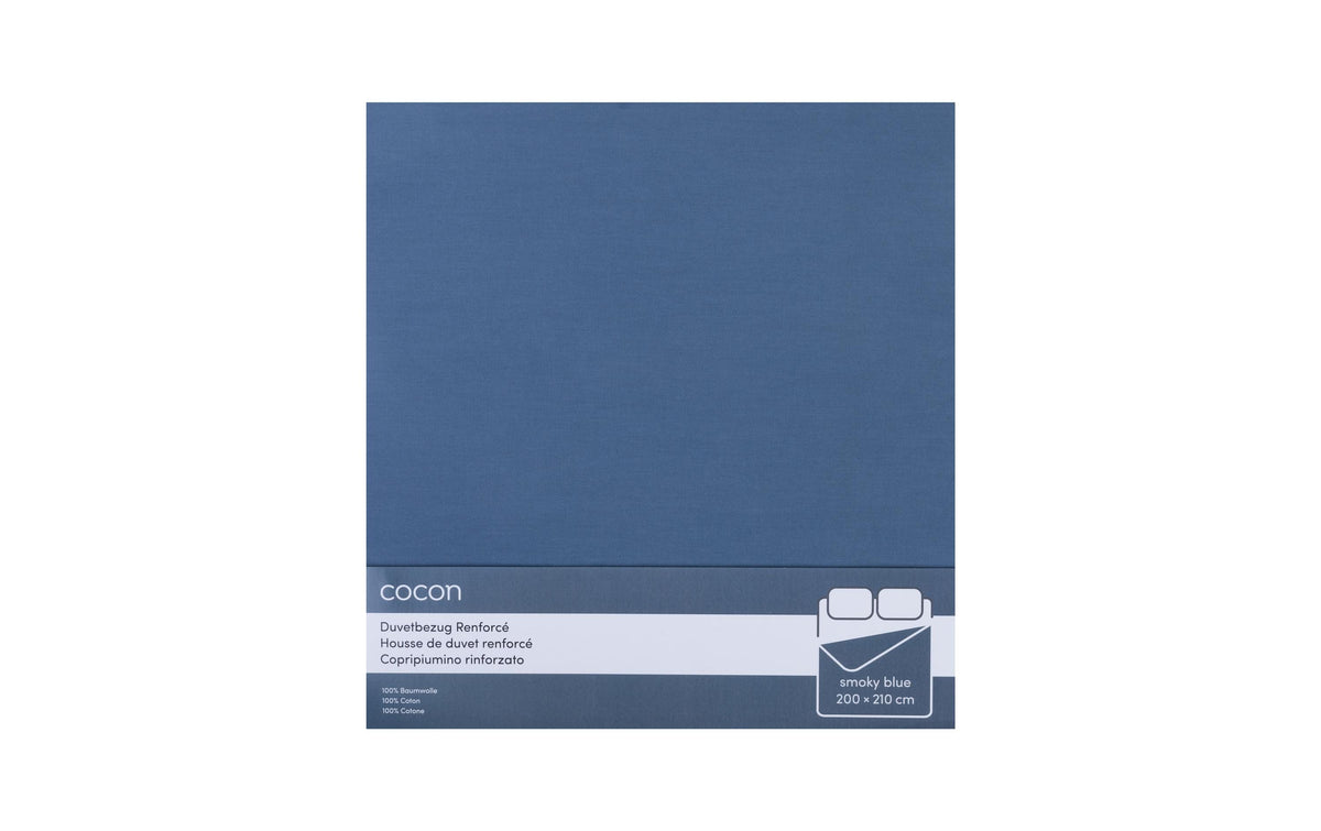 COCON Duvetbezug Renforcé 200x210 cm, rauchblau