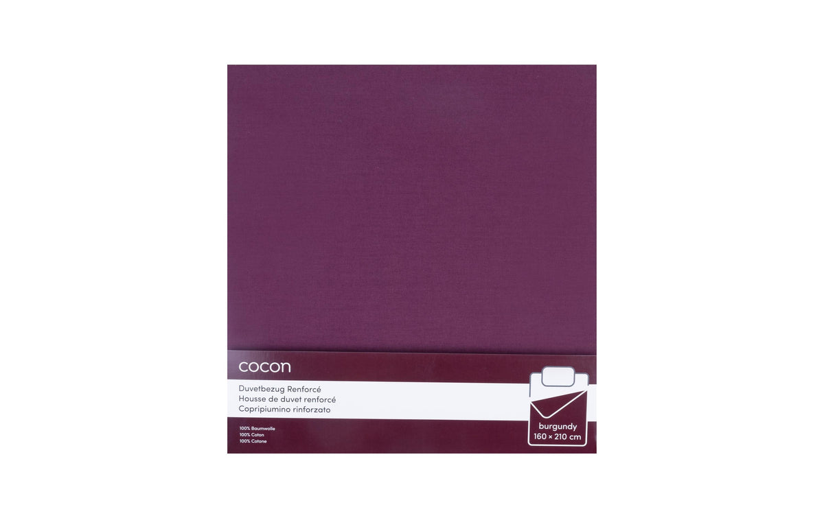COCON Duvetbezug Renforcé 160x210 cm, burgund