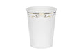 Partydeco Becher Ornament weiss/gold, 220 ml, 6 Stück
