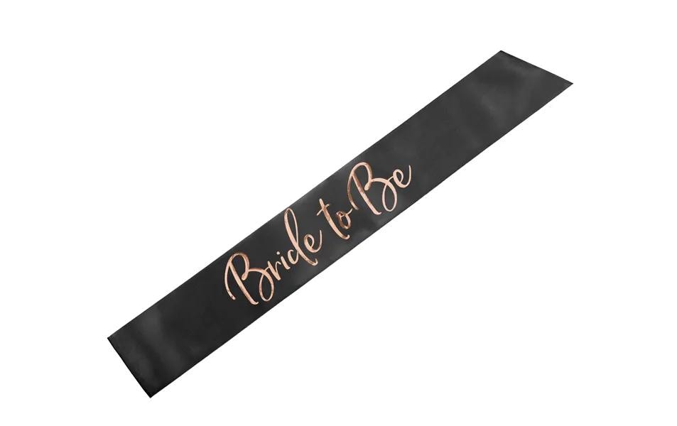 Partydeco Schärpe Bride to be schwarz, 75 x 10 cm