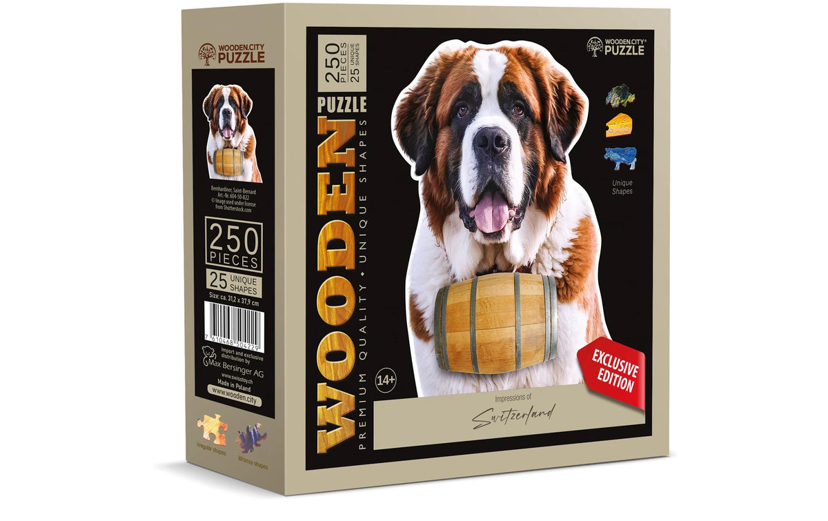 Puzzle Holz L CH Bernhardiner 250 Teile