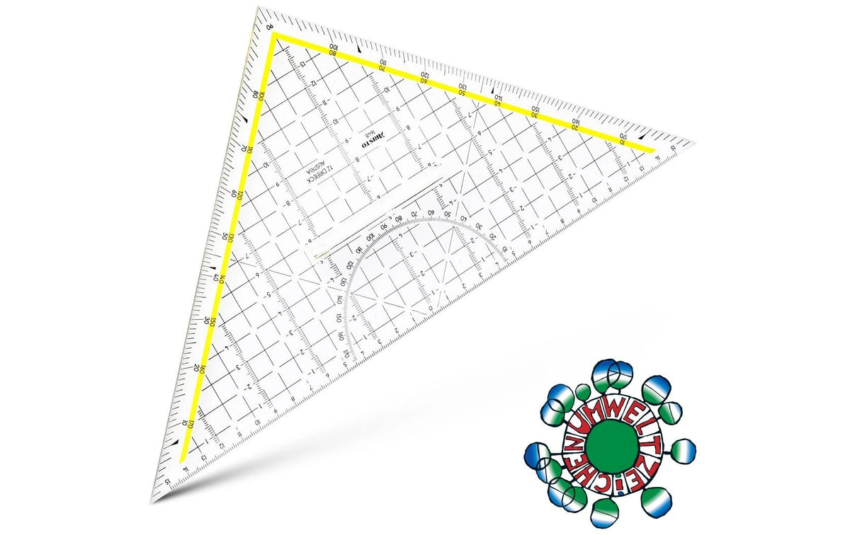 Aristo TZ-Dreieck 32.5cm mit Griff, Facette, Tuschenoppen