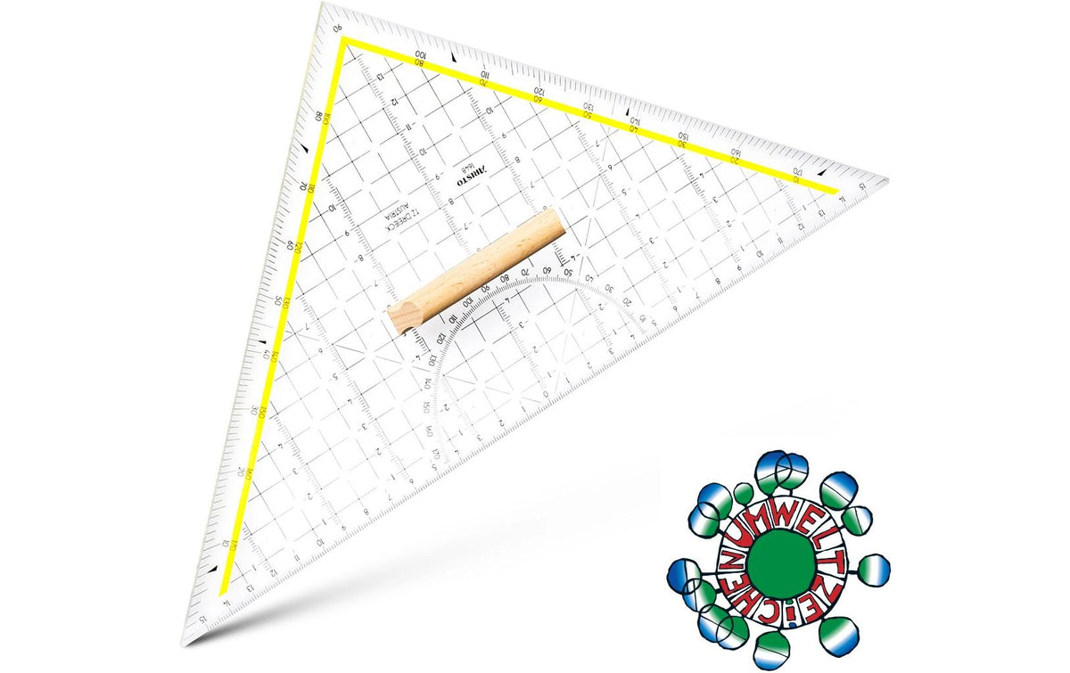 Aristo TZ-Dreieck 32.5cm mit Holzgriff, Facette, Hypotenuse