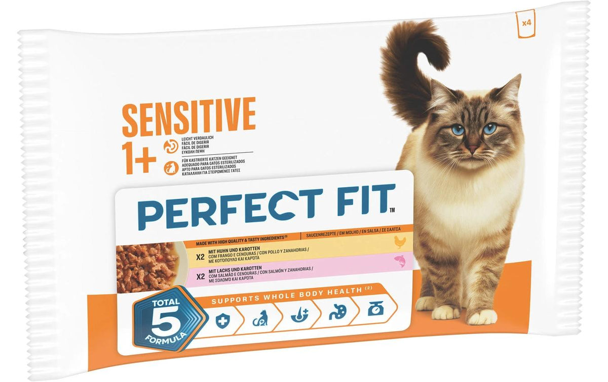 Perfect Fit Sensitive Huhn & Lachs Sauce 4 x 85g