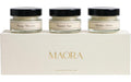 Maora Geschenkbox Duftkerzen 3x50 Gramm Peony Blossom,Golden Amber,Coastal Sage
