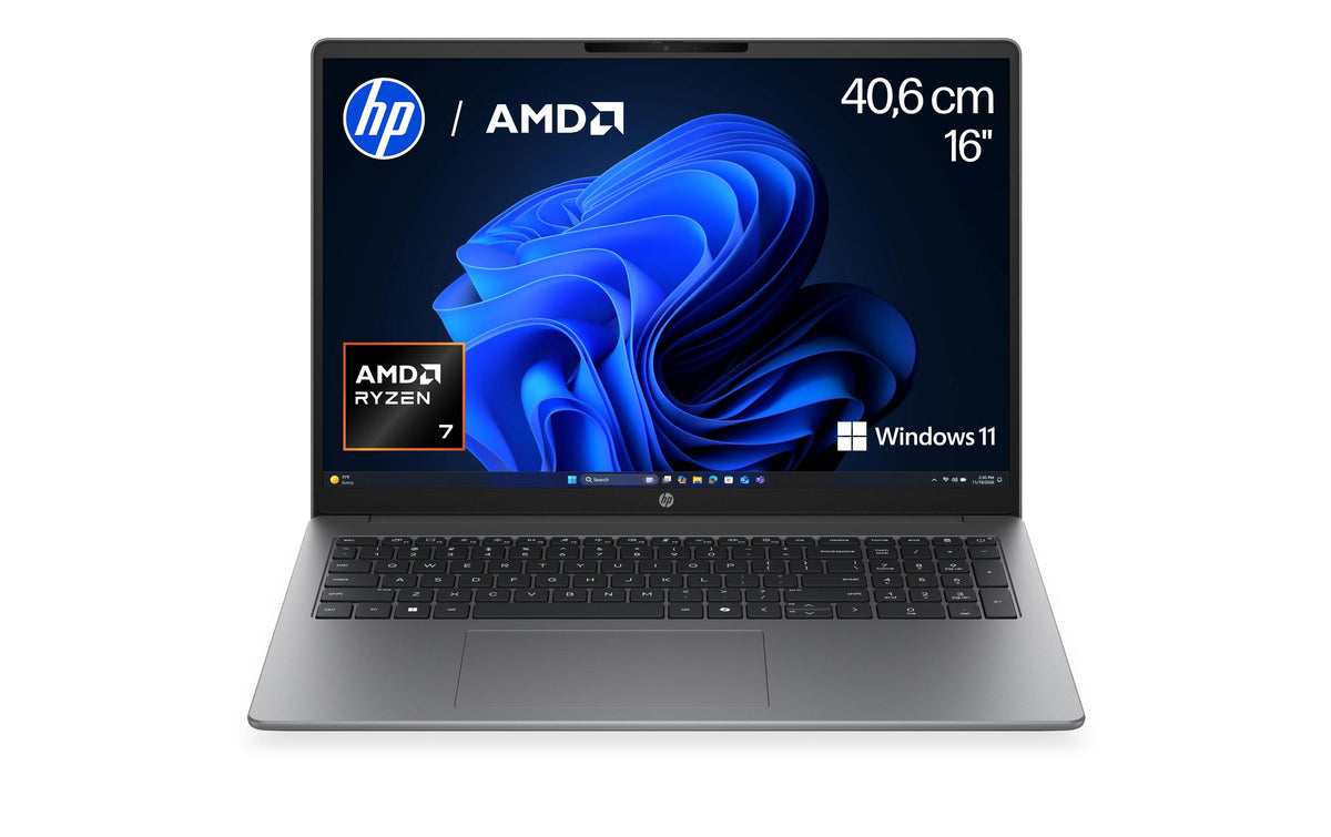 HP 200 G2a 16,R7 250,16GB,512GB 16" FHD 300 AG,FHD IR CAM,W11H,2Y P&R