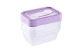 keeeper Frischhaltedose eckig 5 x 0,5 l fredo fresh, soft purple