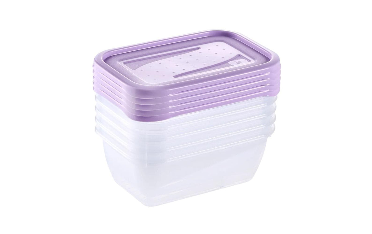 keeeper Frischhaltedose eckig 5 x 0,5 l fredo fresh, soft purple