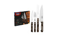 STEAK-/PIZZA Grillbesteck, 14-tlg - Braun Steakbesteck, Tranchierset