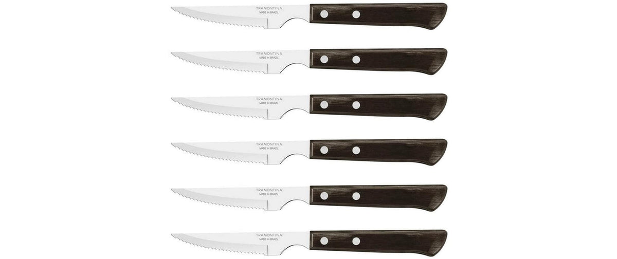 STEAK-/PIZZA Spanish Style Messer, 6tlg 6 Steakmesser, Edelstahl