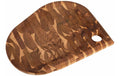 FOLIUM Stirnholz Servierbrett Teakholz FSC, 40 x 30 x 2,5 cm