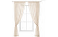 URBANARA Vorhang 2er-Set Musselin Trofa Natur 135x245cm