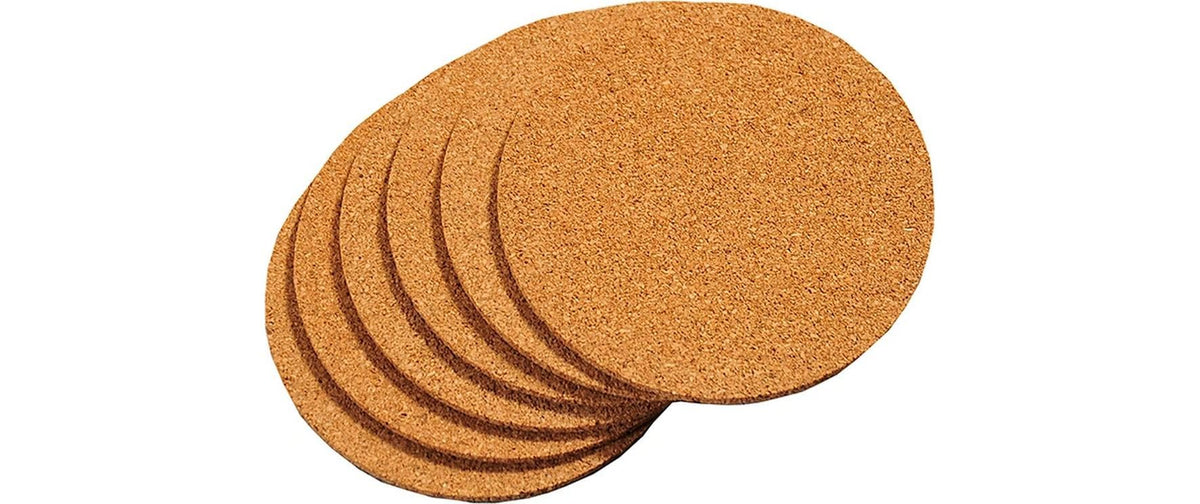 Kesper Glasuntersetzer Kork Rund 6 Stück, Ø 10 cm, Stärke: 0,3 cm