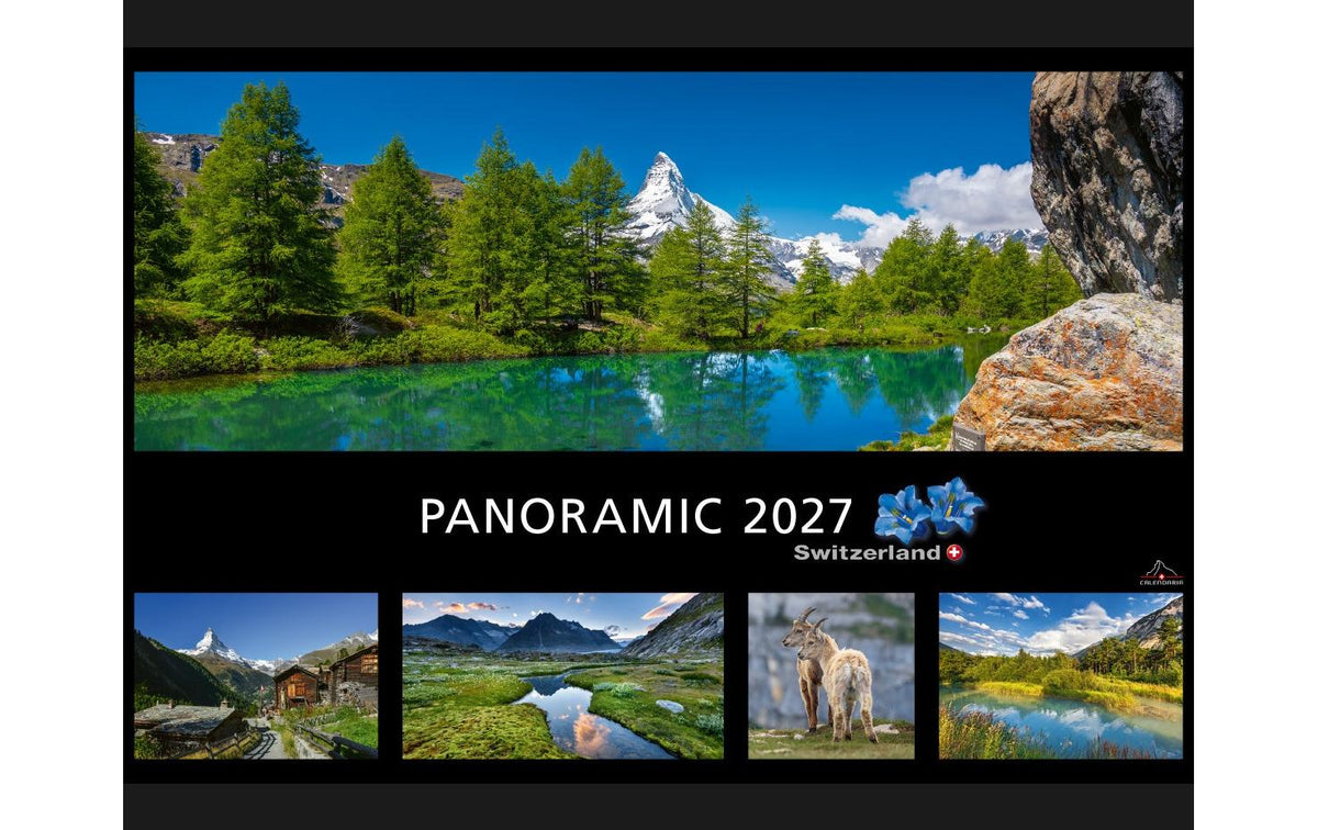 Calendaria Kalender 2027 Panoramic Switzerl 48 x 33 cm