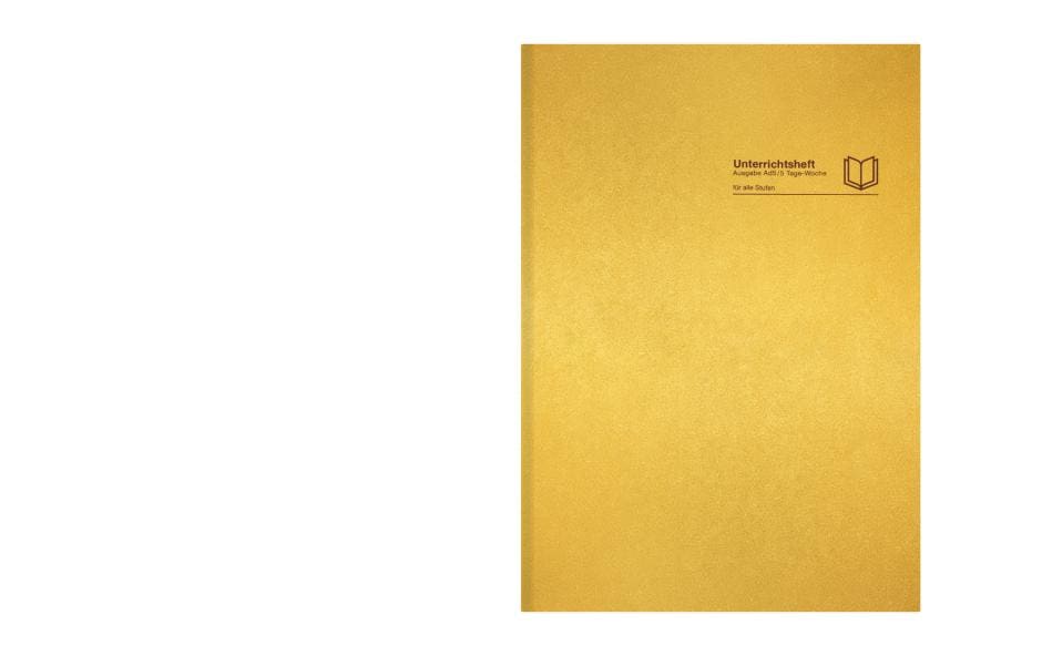 Clevs Unterrichtsheft ohne Datum 2026/2027 Ausgabe Ad5 - für alle Stufen, gold, 52 KW