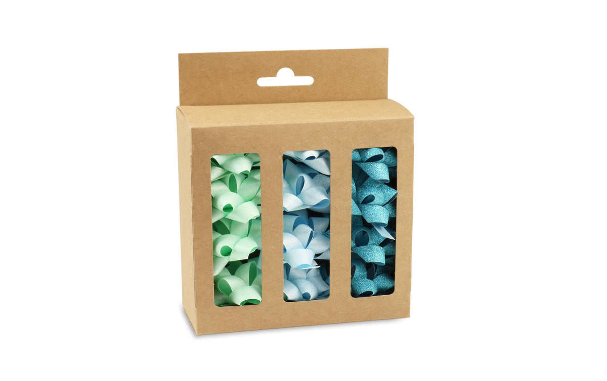 Pattberg Geschenkbandschleifen 12 Schleifen, Ø 50 mm, Blau