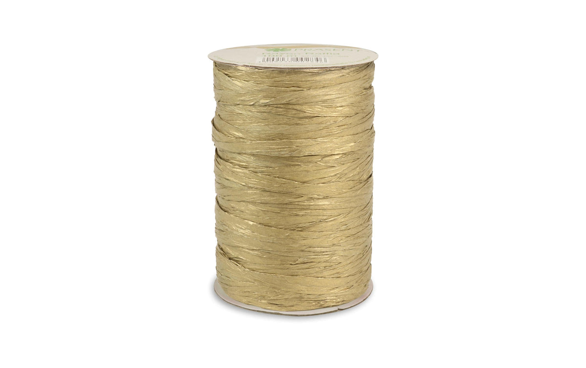 Pattberg Geschenkband Raffia Bast, 100m, gold