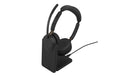 Jabra Evolve3 65 Duo Link 390c, MS, Stand MS, black, Stand, Dongle USB-A