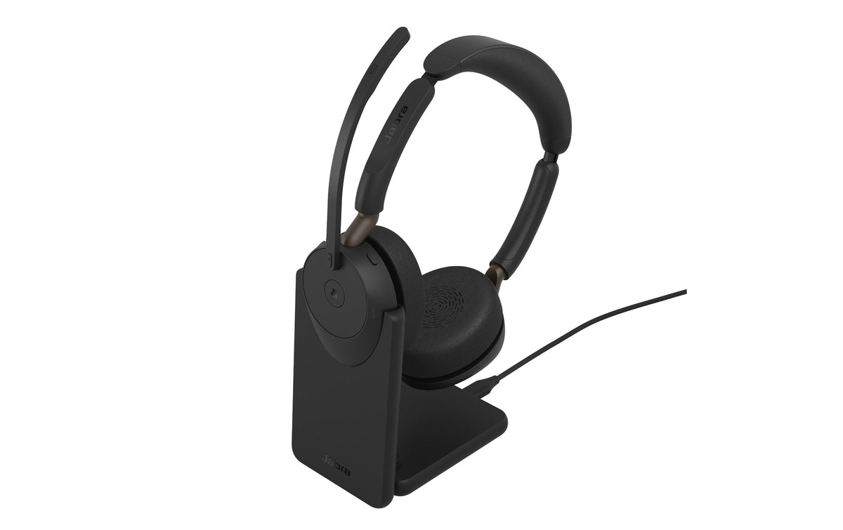 Jabra Evolve3 65 Duo Link 390c, MS, Stand MS, black, Stand, Dongle USB-A