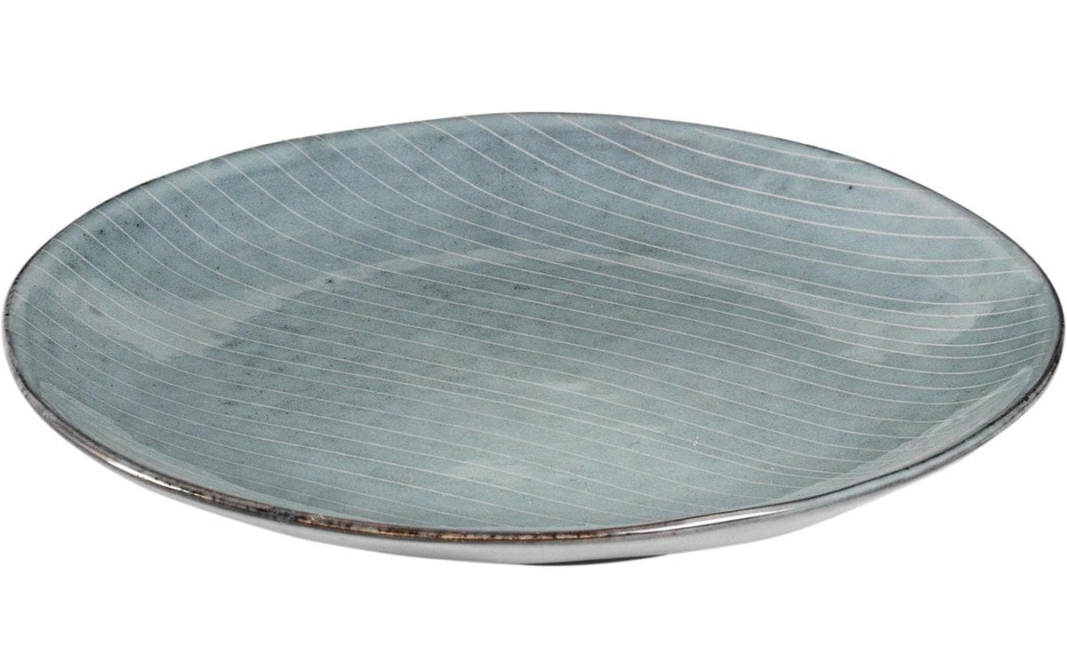 BC Nordic Sea Dessert Teller 4 Stk. Soft Blue, Steingut reaktiver Glasur