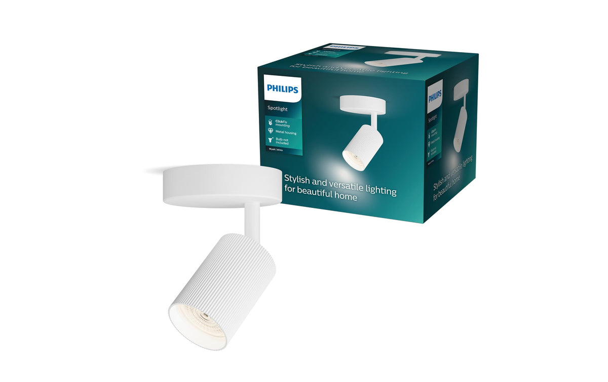 Philips Wyatt Aufbauspot 1er ohne Leuchtmittel GU10, weiss