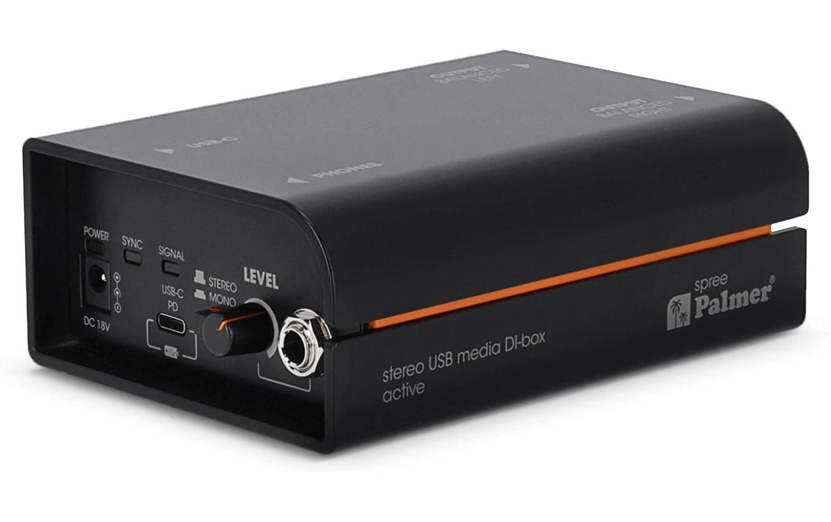Palmer PRS Media DI-Box 2-Kanal PSPREE USB-C, aktiv