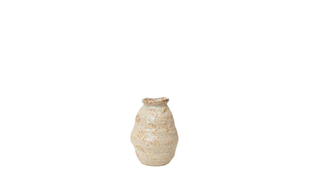 BC Alma Vase Sand, Reaktiv glasierte Keramik