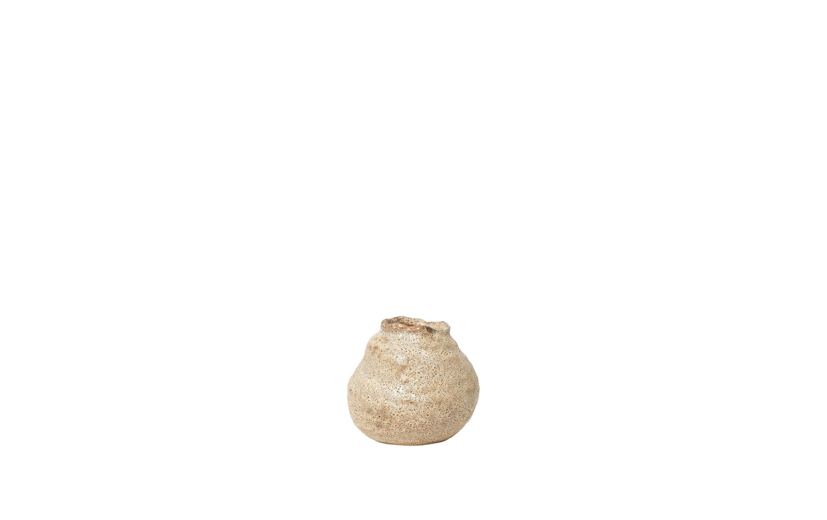 BC Alma Vase Sand, Reaktiv glasierte Keramik