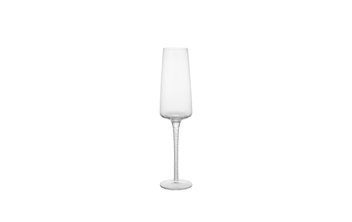 BC Bellevue Champagnerglas 4 Stk. Clear, Mundgeblasenes Glas