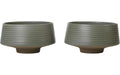 BC Miko Schüssel 2 Stk. Dark Green, Steingut mit matter glasur