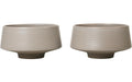 BC Miko Schüssel 2 Stk. Warm Grey, Steingut mit matter glasur