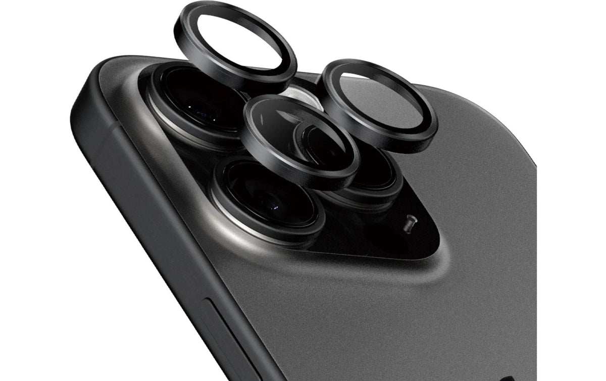 PANZERGLASS Hoops Titanium, Black iPhone 15 Pro / 15 Pro Max