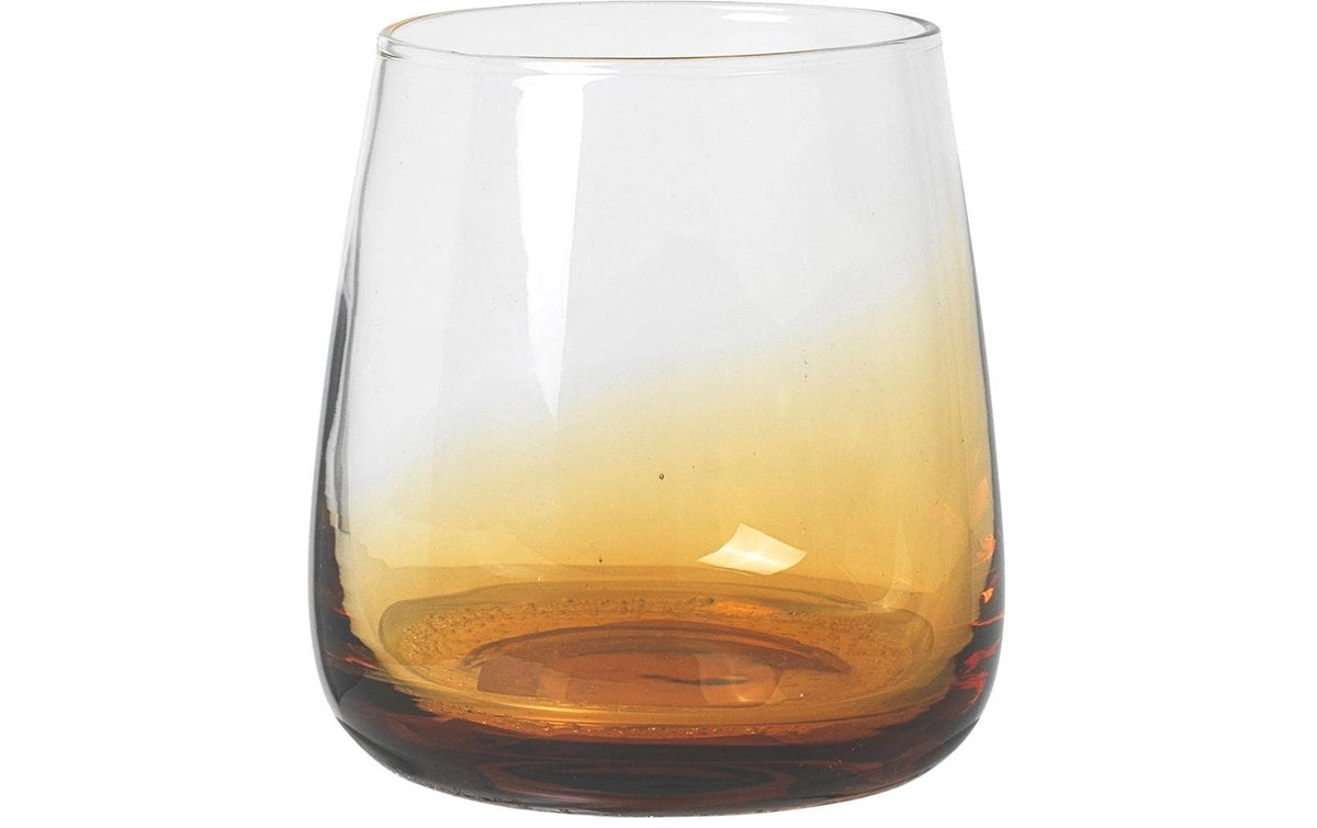 BC Amber Glas 4 Stk. Caramel, Mundgeblasenes Glas