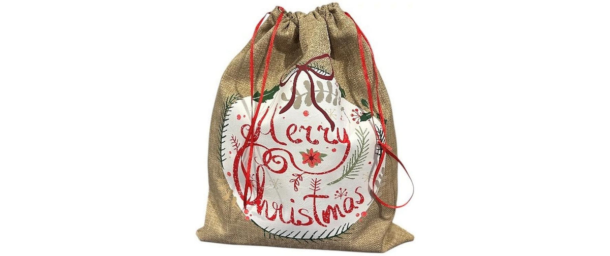 Dameco Sack Jute Merry Christmas, 18x35 cm Jute